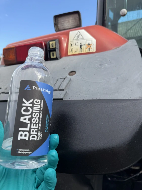 PrestiAgri Black Dressing - Konzervační prostředek na plasty a gumu | 500 ml