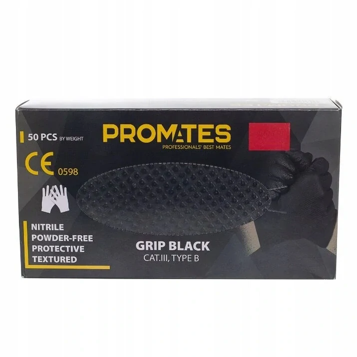 PROMATES - Velmi pevné nitrilové rukavice GRIPP velikost XL - 50ks